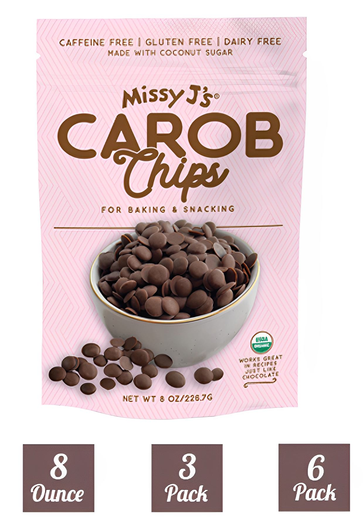 Missy J’s Organic Carob Chips, 8oz