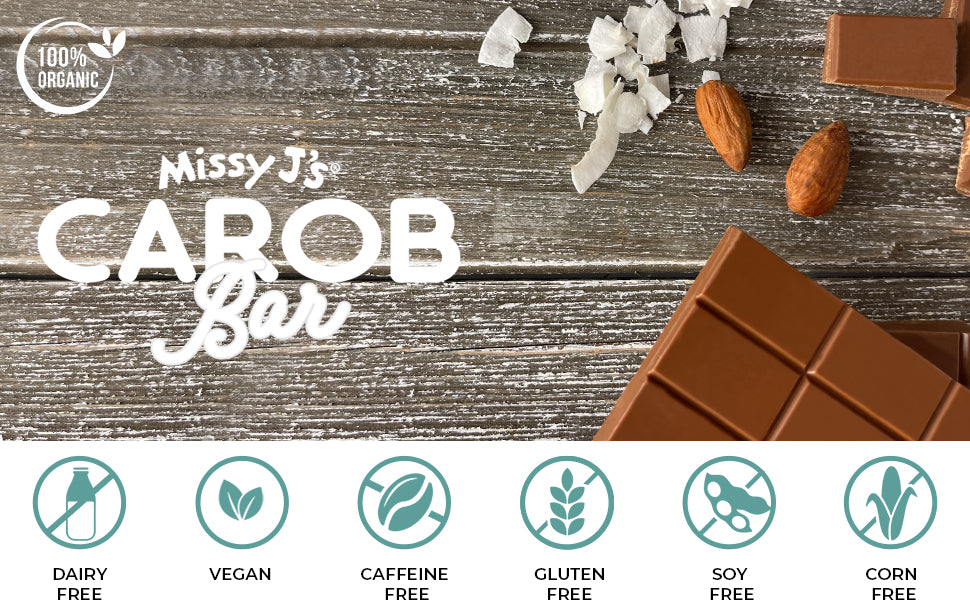 Missy J's Carob Coconut, Almond, Sea Salt Candy Bar - 2, 6 or 12 pk