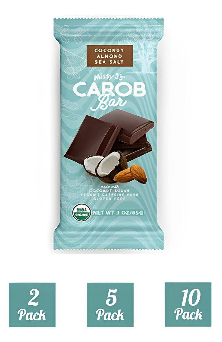 Missy J's Carob Coconut, Almond, Sea Salt Candy Bar - 2, 6 or 12 pk