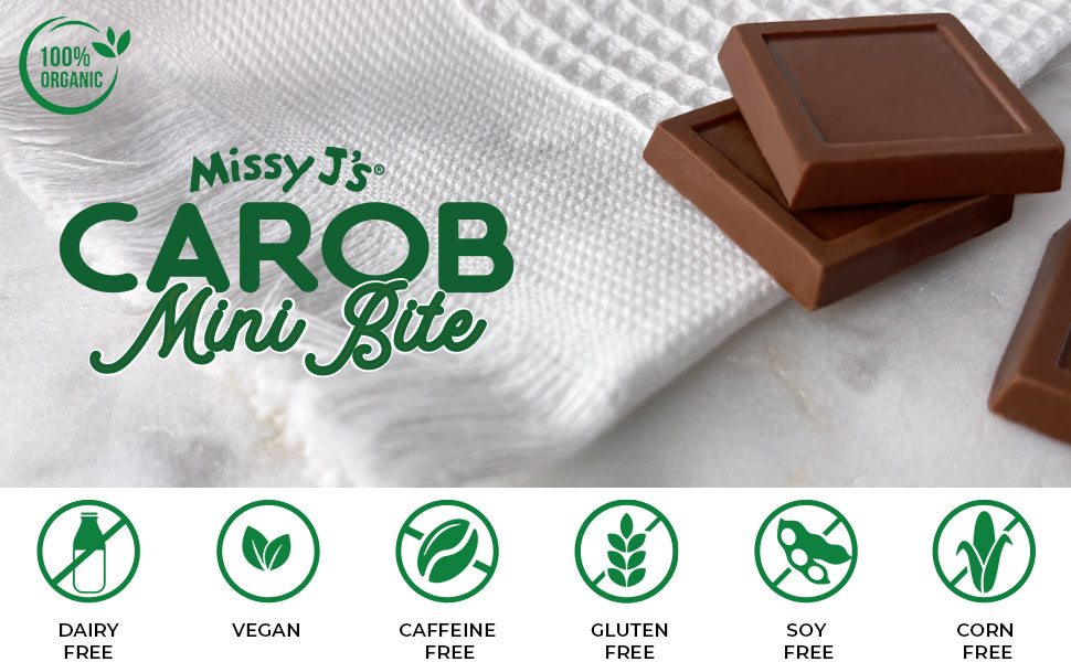 Missy J's Carob Dark Delights Unsweetened Mint Candy Bar- 2, 6, 12pk