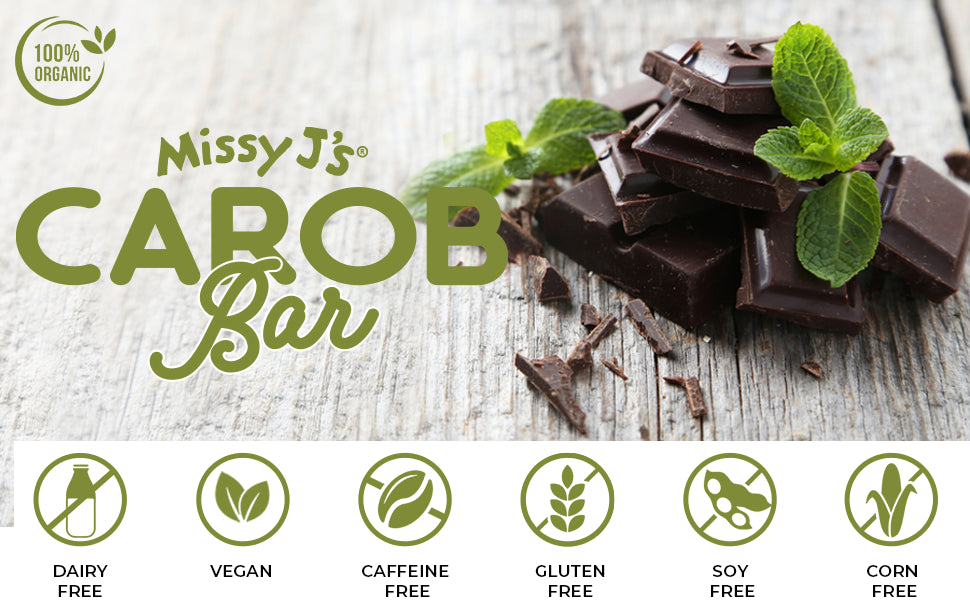 Missy J's Carob Mint, Lime & Sea Salt Candy Bar-2, 6, 12pk