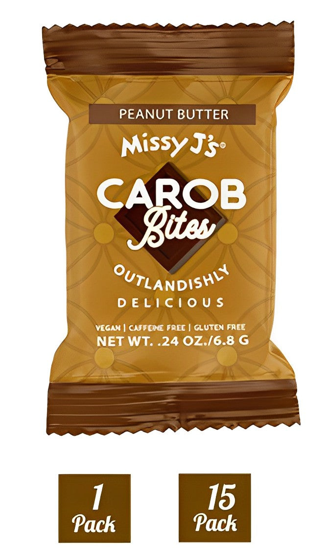 Missy J's Carob Peanut Butter Mini Bites - 15pk