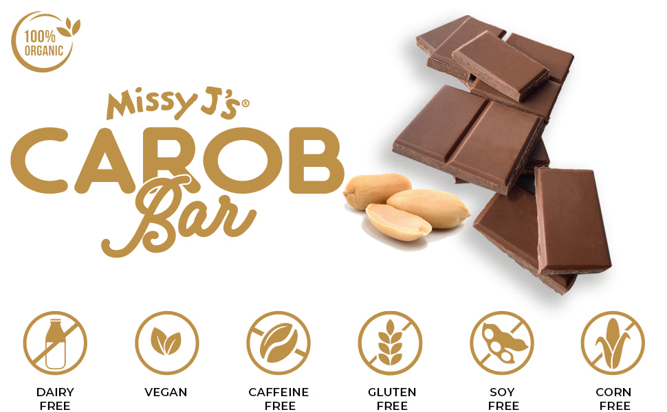 Missy J's Carob Peanut Butter Quinoa Crunch Candy Bar-2, 6, 12pk