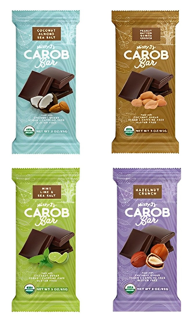 Missy J's Carob Sampler Candy Bar - 4pk