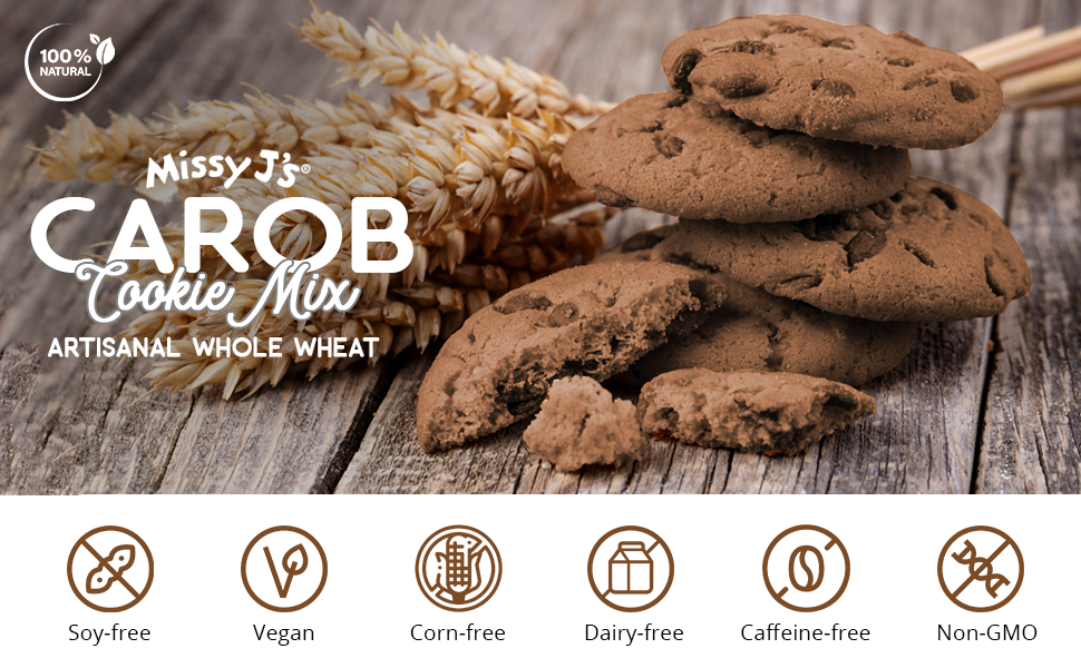 Missy J’s Organic Carob Whole Wheat Cookie Mix