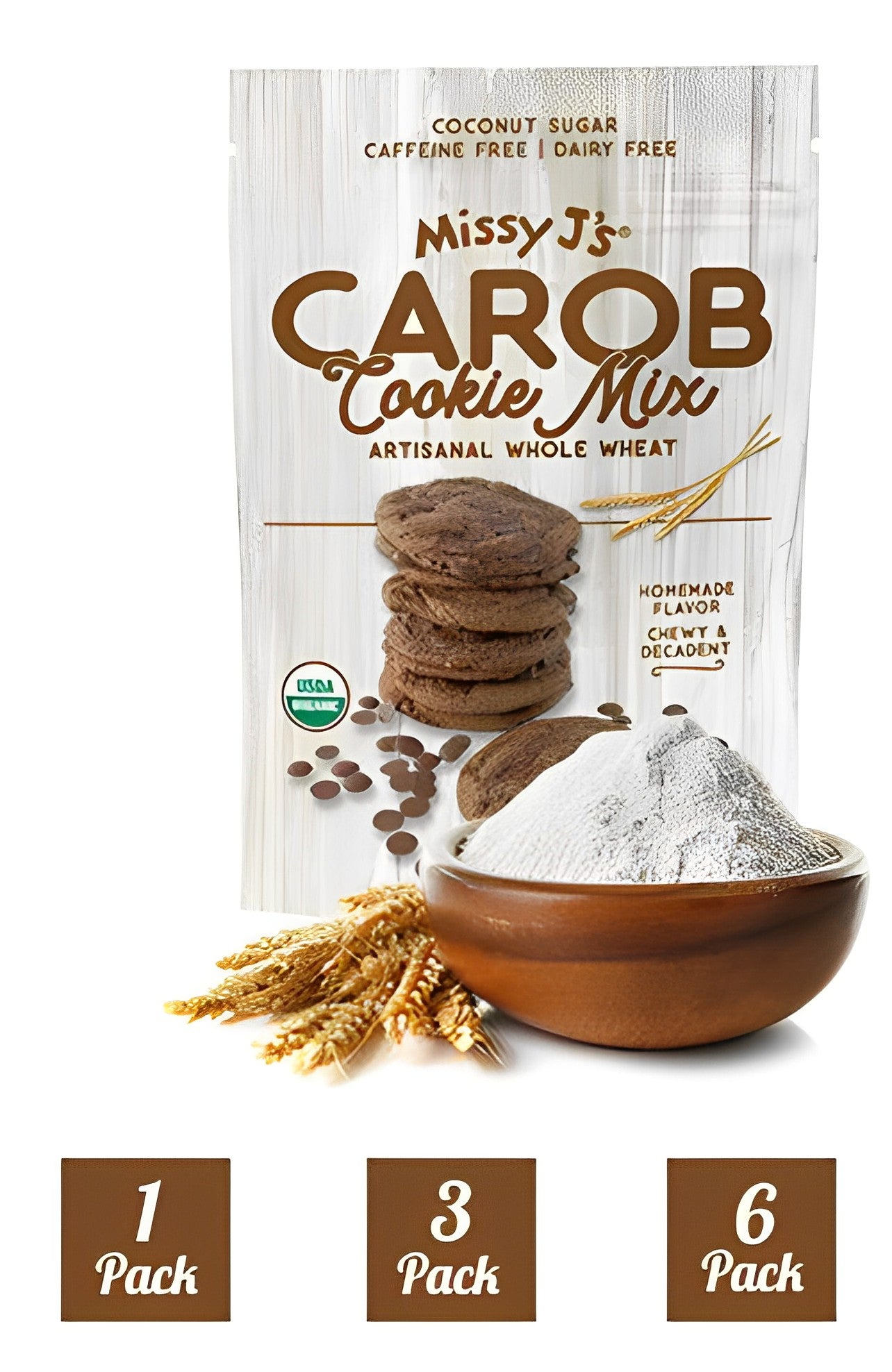 Missy J’s Organic Carob Whole Wheat Cookie Mix