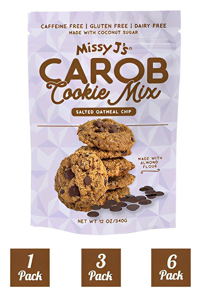 Missy J’s Organic Gluten Free Salted Oatmeal Carob Chip Cookie Mix, 12 oz