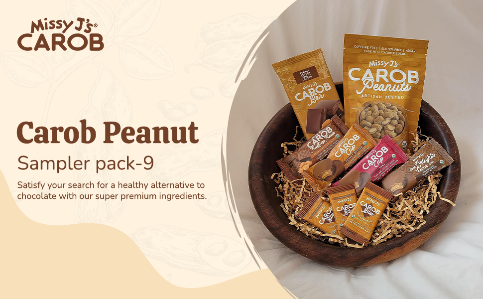 Missy J's Carob Peanut Lovers Sampler pack-9 products