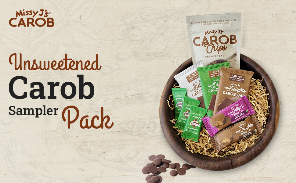 Missy J's Carob Unsweetened Everything Sampler pack-9 products