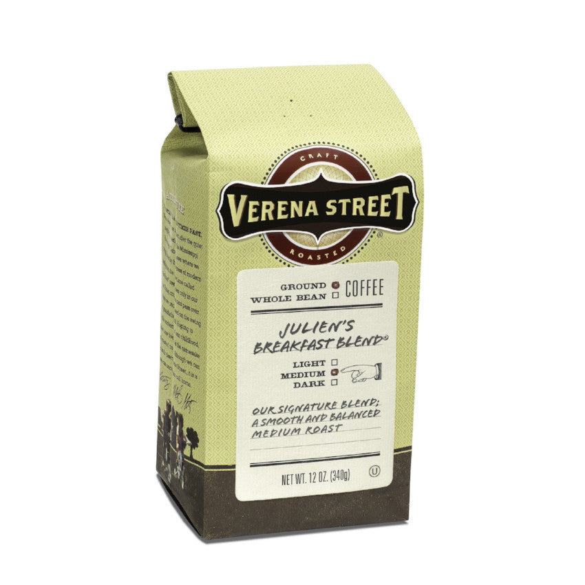 Julien S Breakfast Blend Ground Verena Street Coffee Co