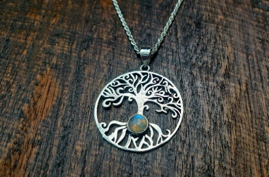 moonstone tree of life necklace