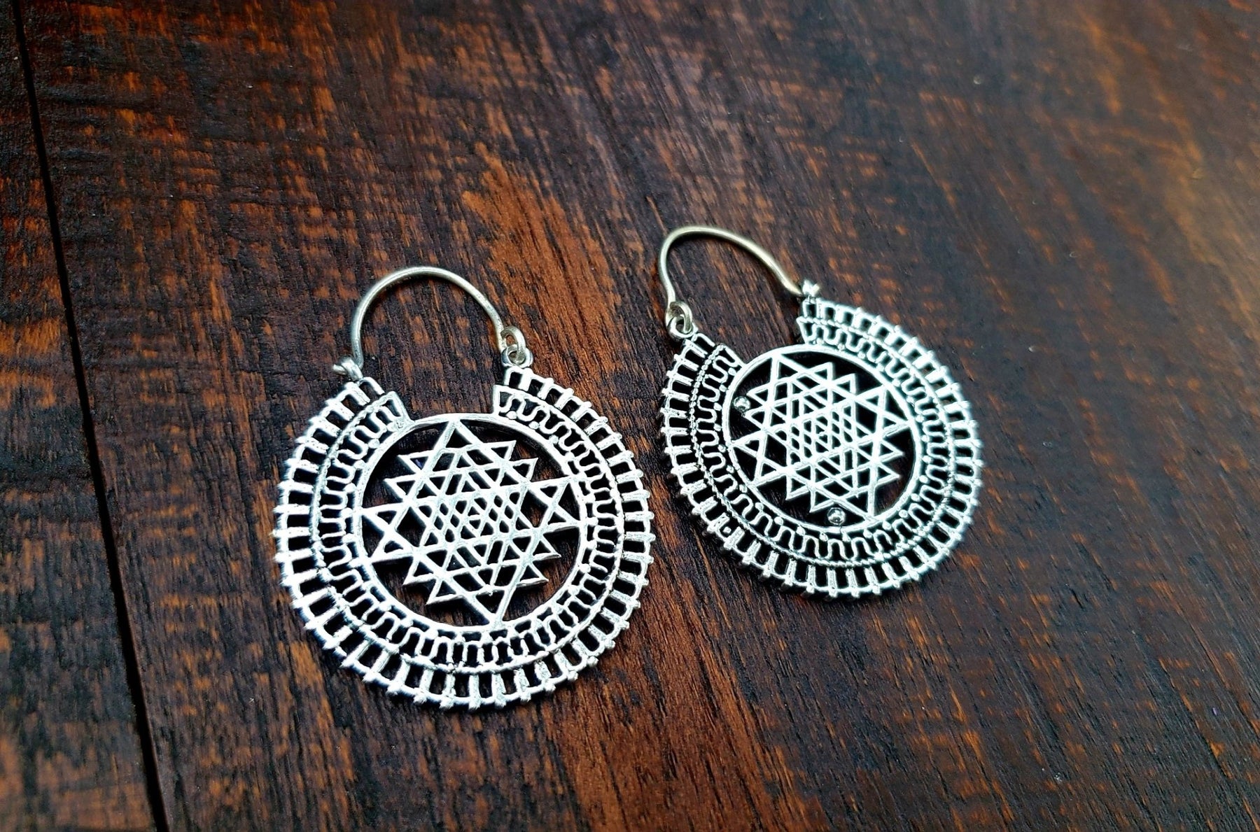 Sri Yantra Necklace  Handcrafted by Silver Luthier