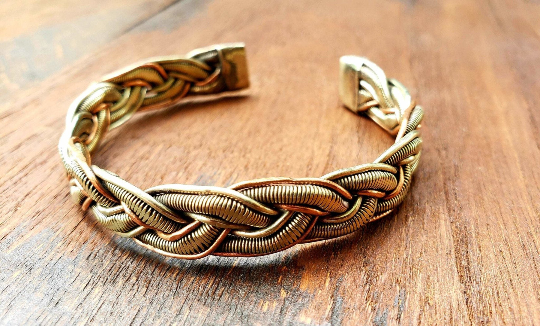 Braided copper wire  bead bracelet  I love this one This   Flickr