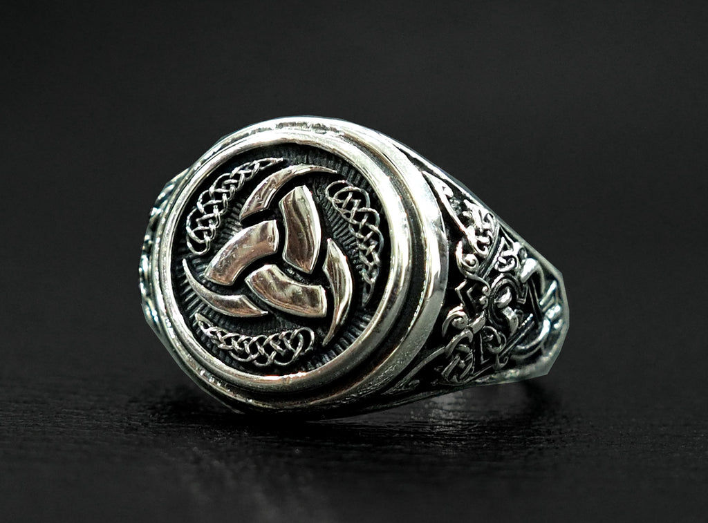Triple Horn of Odin Ring, Viking Ring, Scandinavian Norse Odin's Ring ...