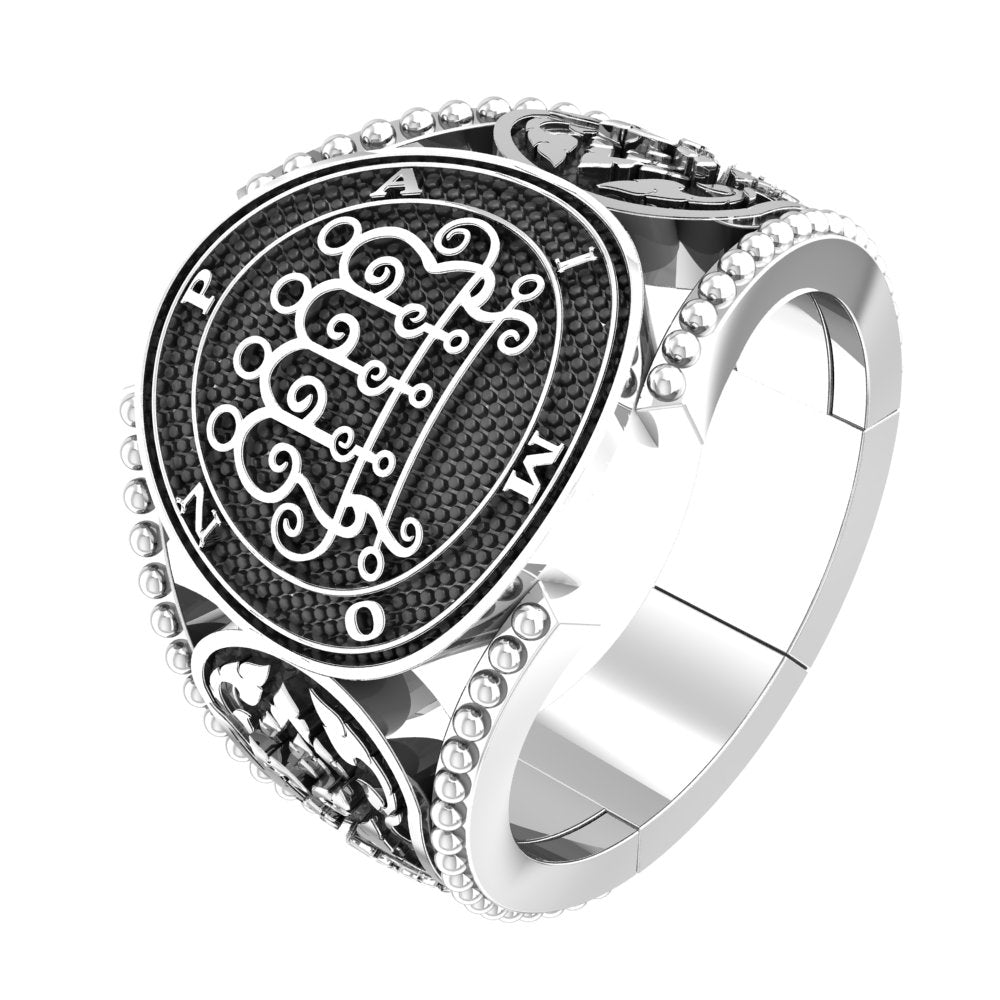 Seal of Paimon Sigil Ring 925 Sterling Silver Size 6-15 – JewelryGhouse