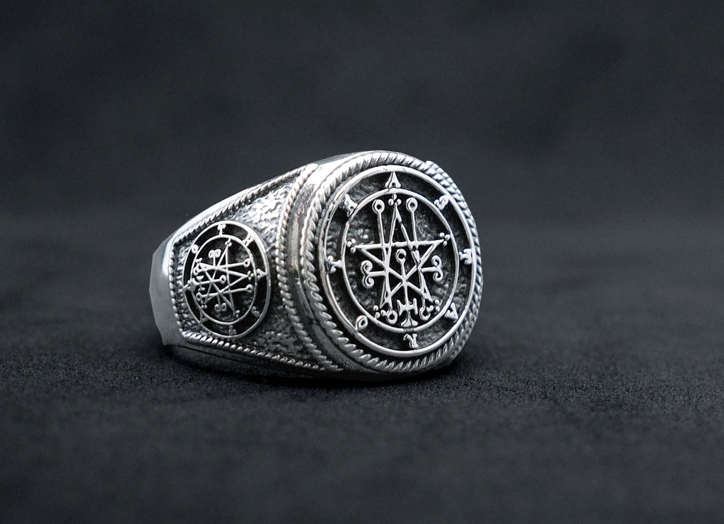 Astaroth Sigil Goetia Unisex Solomon Demon Seal Satan Ring 925 Sterlin ...