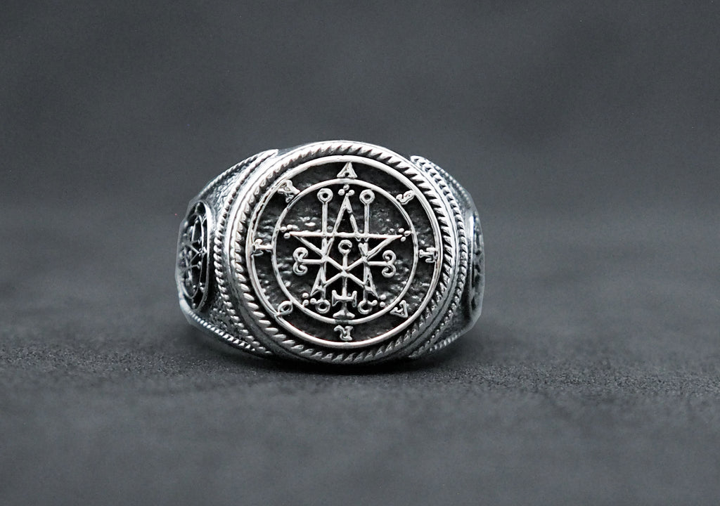 Astaroth Sigil Goetia Unisex Solomon Demon Seal Satan Ring 925 Sterlin ...