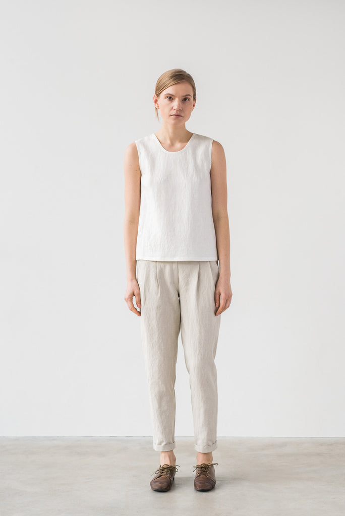 cream linen pants