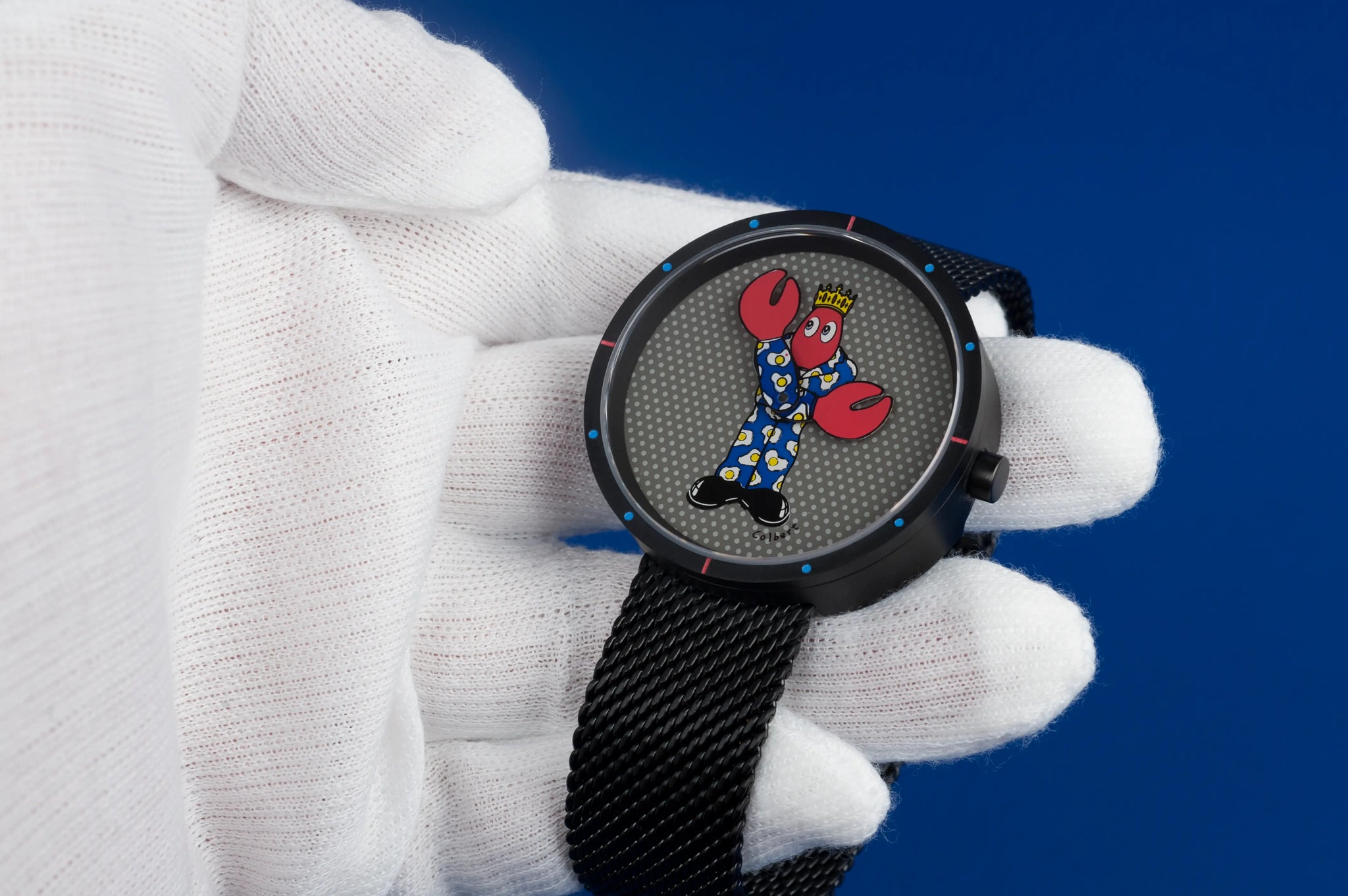 PHILIP COLBERT × ANICORN Automatic Lobster Watches - LIMITED EDITION, product shot with hand