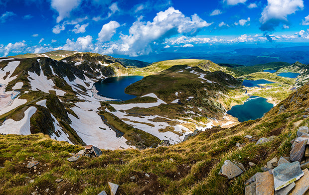 Image with mountains, meadows, nature, , lakes, forests