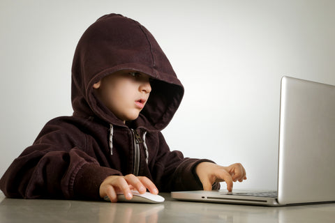 image of young child on laptop