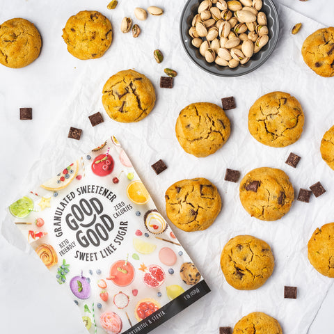 Salted Pistachios & Chocolate Chunk Cookies