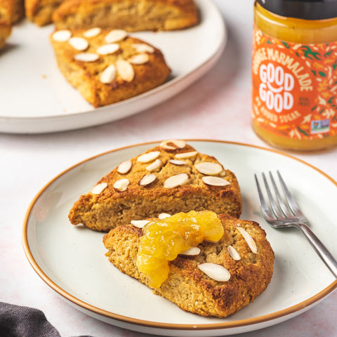 Low carb scones with orange marmalade