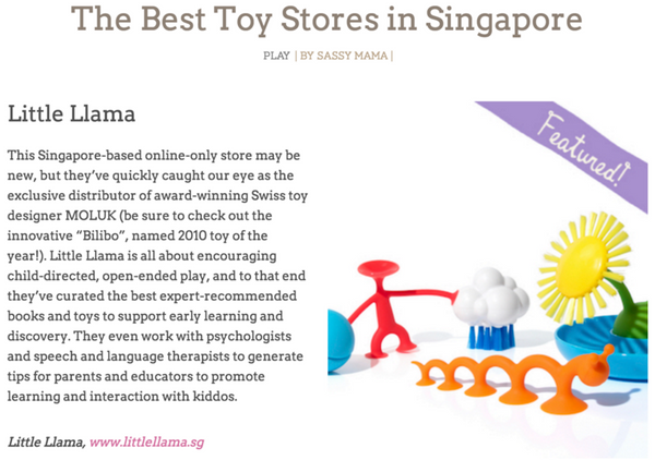 Sassy Mama Best Toy Store Article