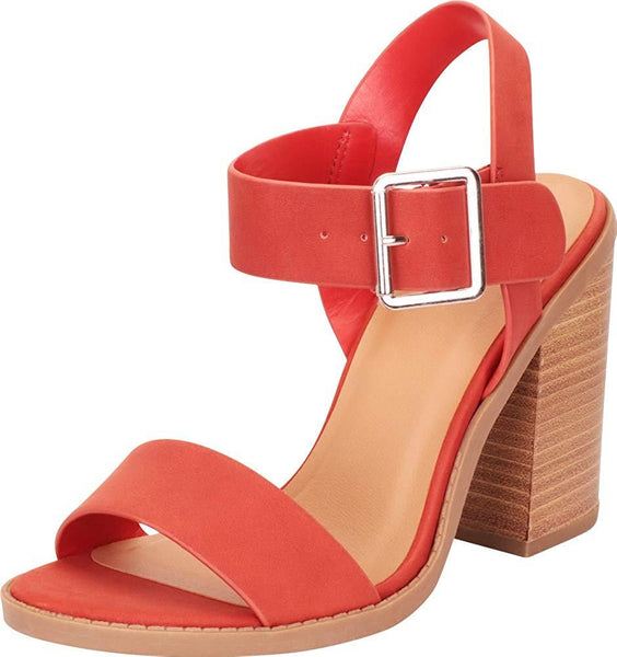 burnt orange block heels