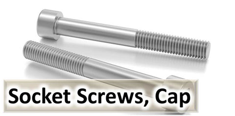 Socket Screws, Cap Head, Capscrews, Bolts, Partially threaded, Plain Shank, UNF, UNC, BSW, Whitworth, BA, Metric, Metric Fine, Imperial, Allen Key Socket, Hex Key Socket