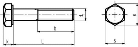 Hexagon Bolt Dimensions DIN931