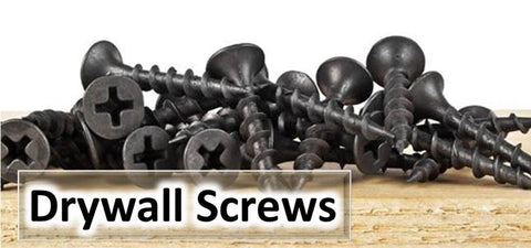 Drywall screws, Plasterboard screws, Black Screw, Coarse thread, timber fixing, Fine, Metal Studding frame fixing.