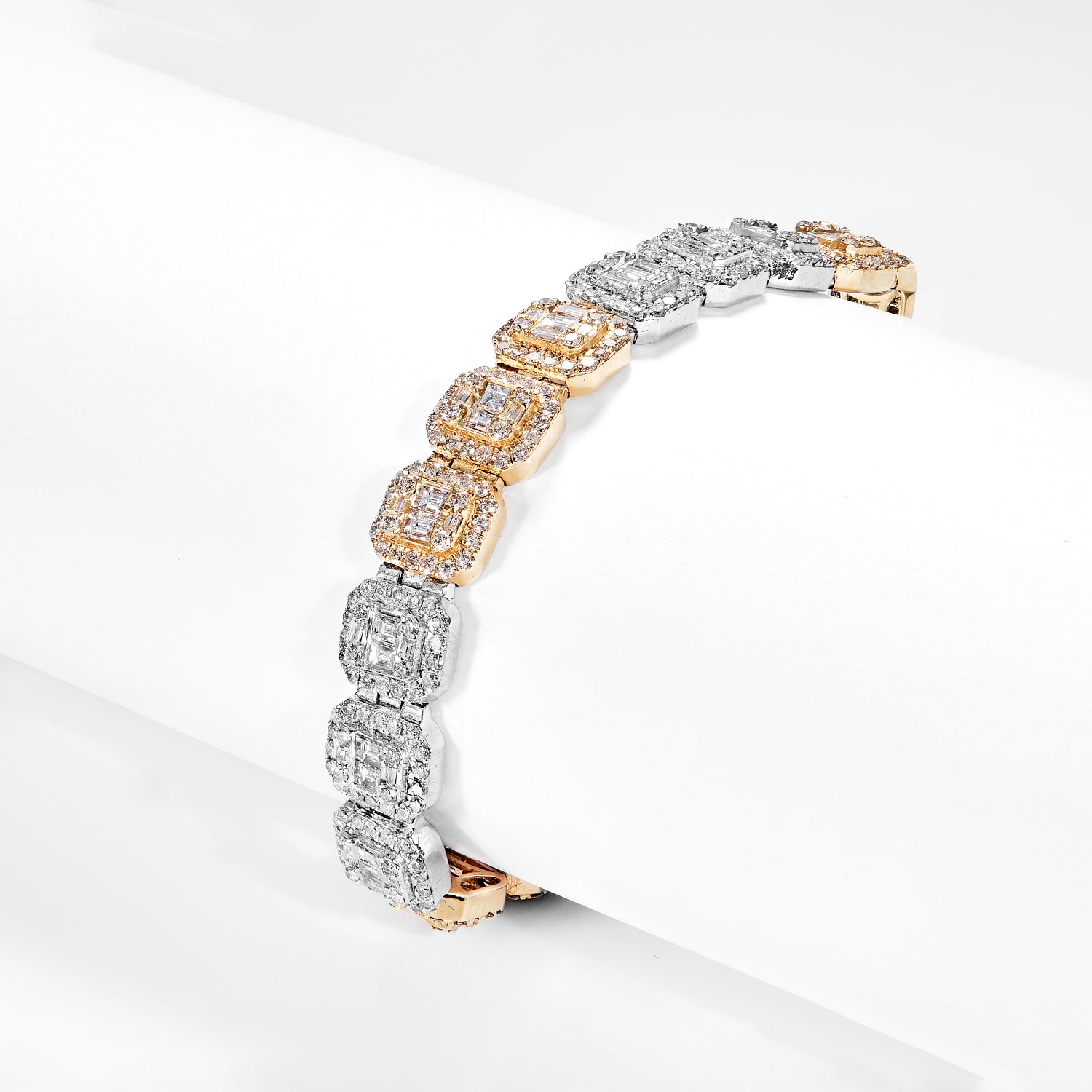 Emerald Cut Tennis Diamond Bracelet 10 Carat In 14K White Gold |  Fascinating Diamonds