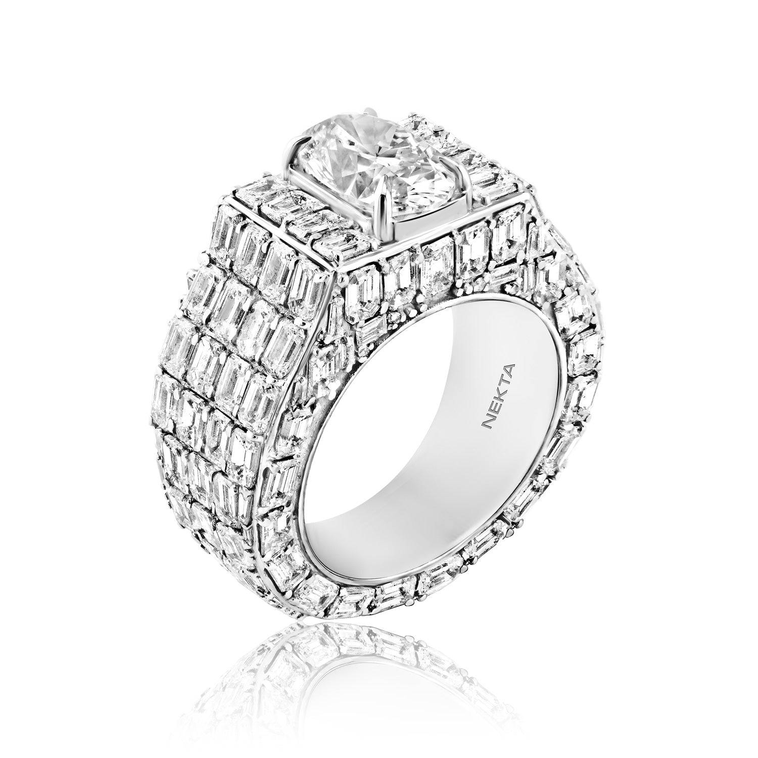 .35ct Mens Art Carved Diamond Solitaire Ring by Adina Jewelers