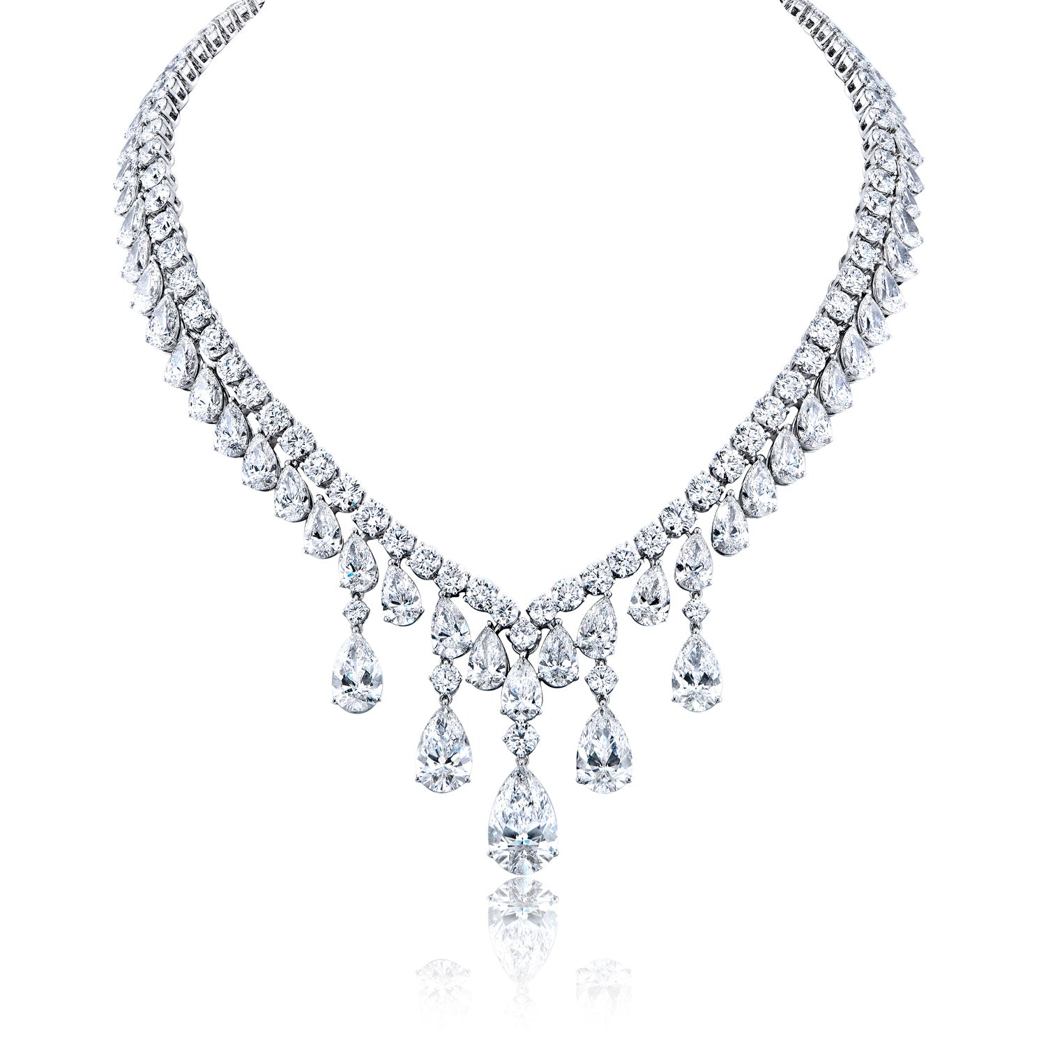 Halle 27 Carat 21 inch Diamond Necklace in 14kt White Gold - Necklace & Pendant - Mike Nekta NYC - Nekta New York