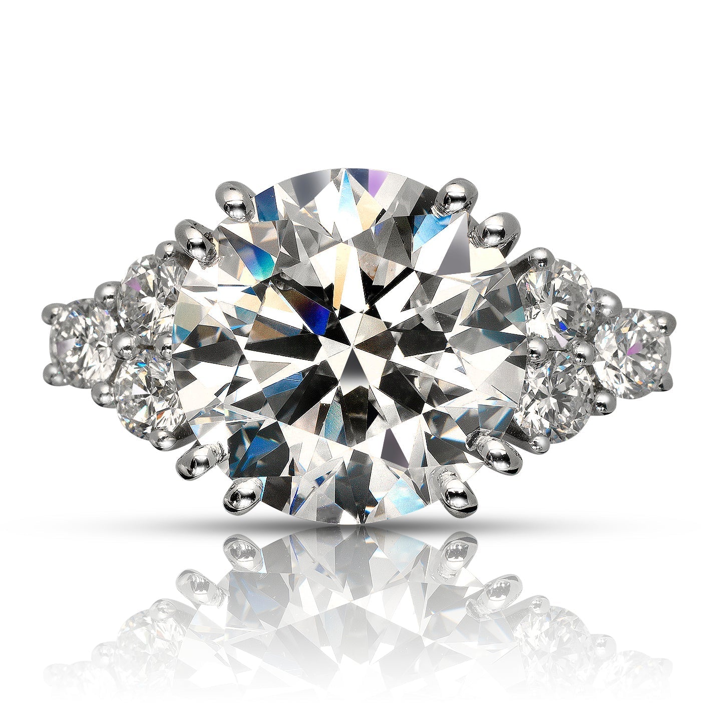 Vera 8 ct Round Cut Diamond Engagement Ring | Nekta New York