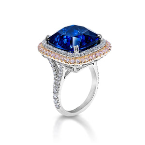 6 Carat Emerald Cut Royal Blue Sapphire