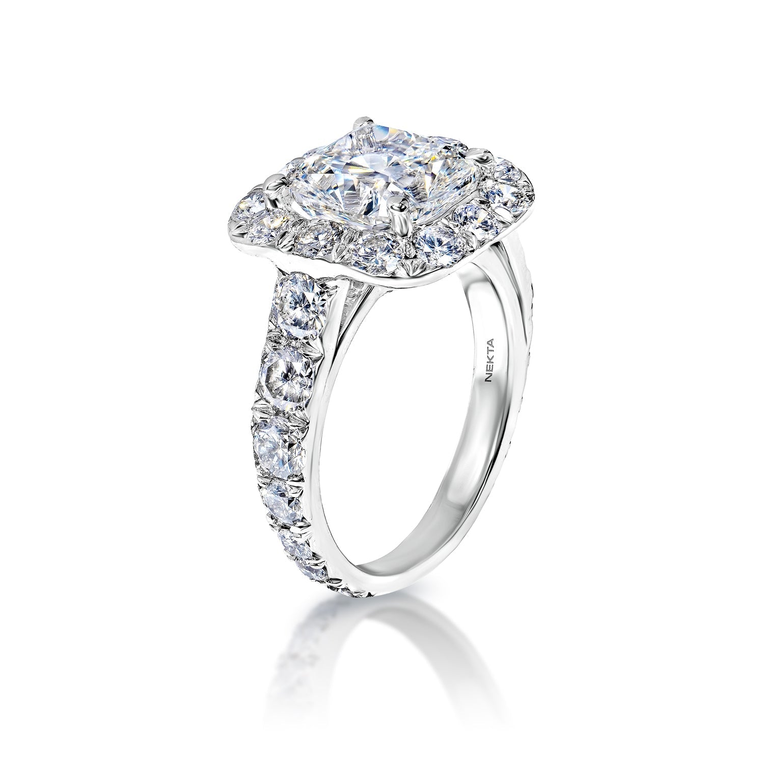 10 Carat Radiant Lab Grown Diamond Engagement Ring | Nekta New York