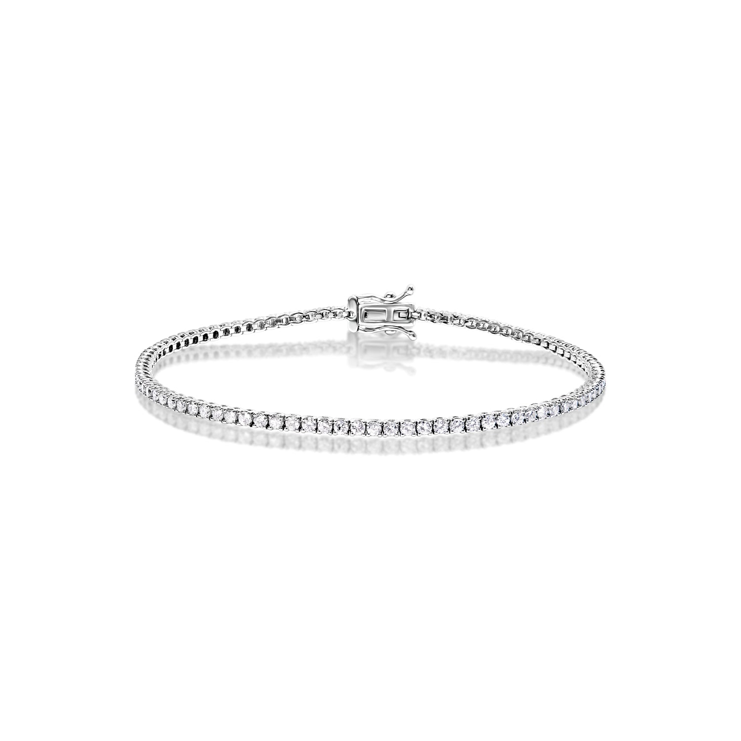 Buy Two Row Prong Set Diamond Tennis Bracelet Online US - Diamonds