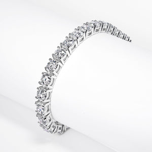 Italian Diamond Clover Quatrefoil Bracelet, .30 Carats in 14k