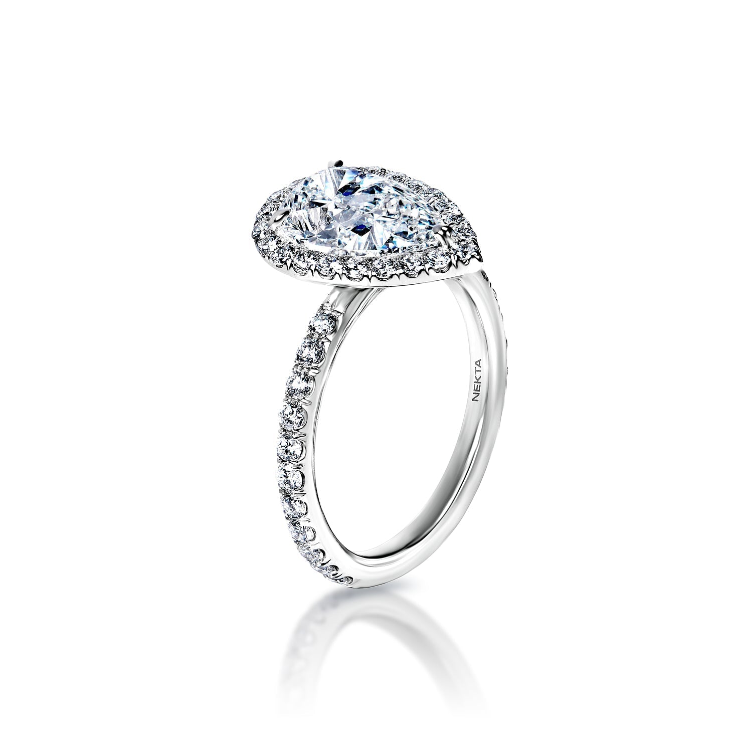Merr 3ct Pear Shaped Blue Diamond Engagement Ring | Nekta New York - Ring - Mike Nekta NYC - Nekta New York