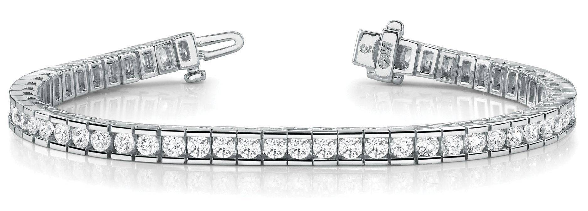 13 Carat Diamond Tennis Bracelet in 14K-18K or Platinum 35 PT 18K White Gold - Bracelet - Tricia - Nekta New York