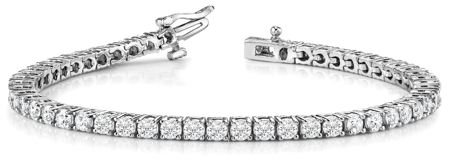 Diamond Bracelet 3/8 ct tw Round-cut Sterling Silver 7.75