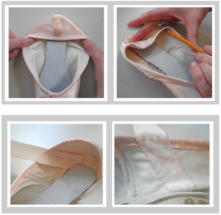 how to sew pointe shoes on a sewing machine + how to sew a loop