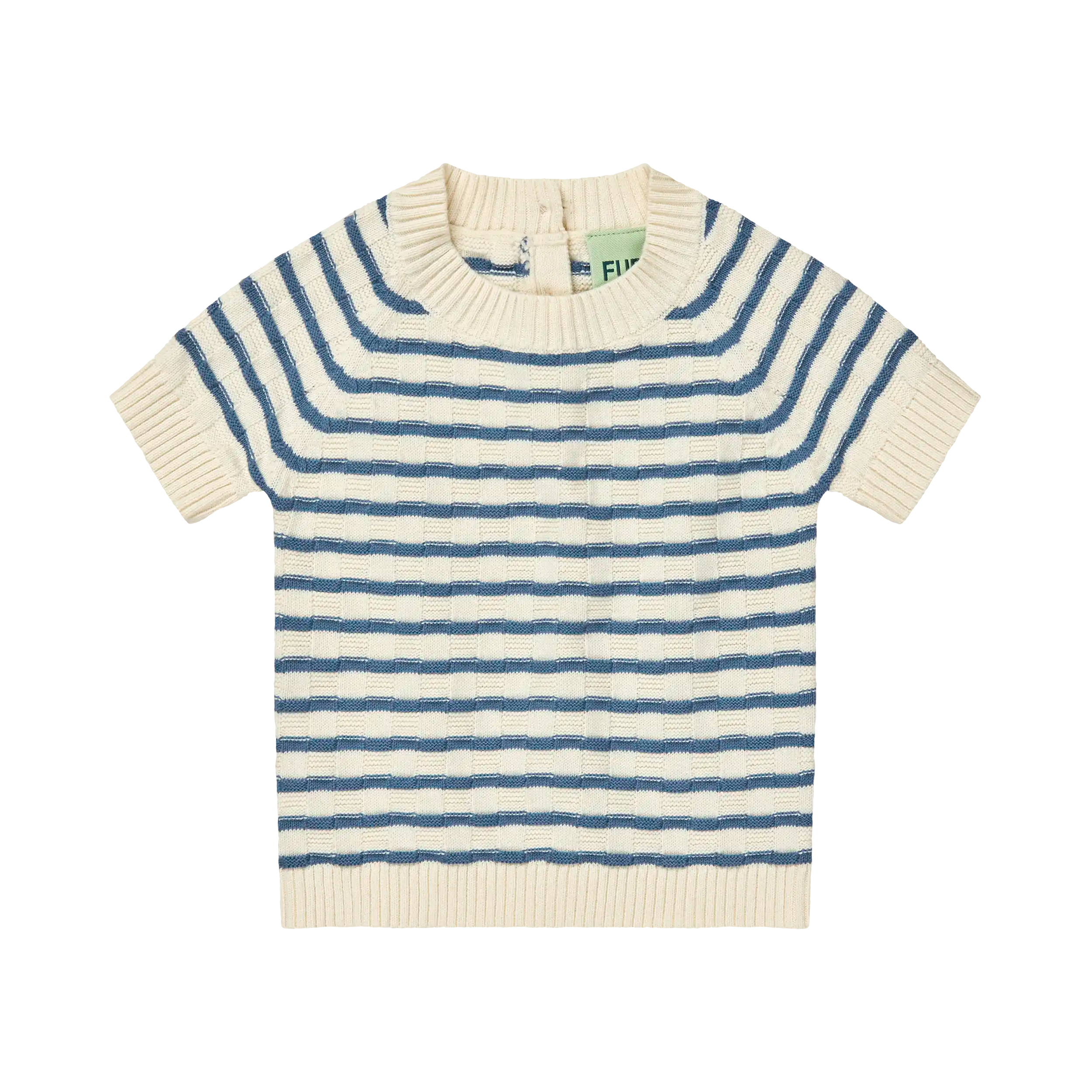 FUB Baby Washed Indigo Checked Top + Bloomer Set