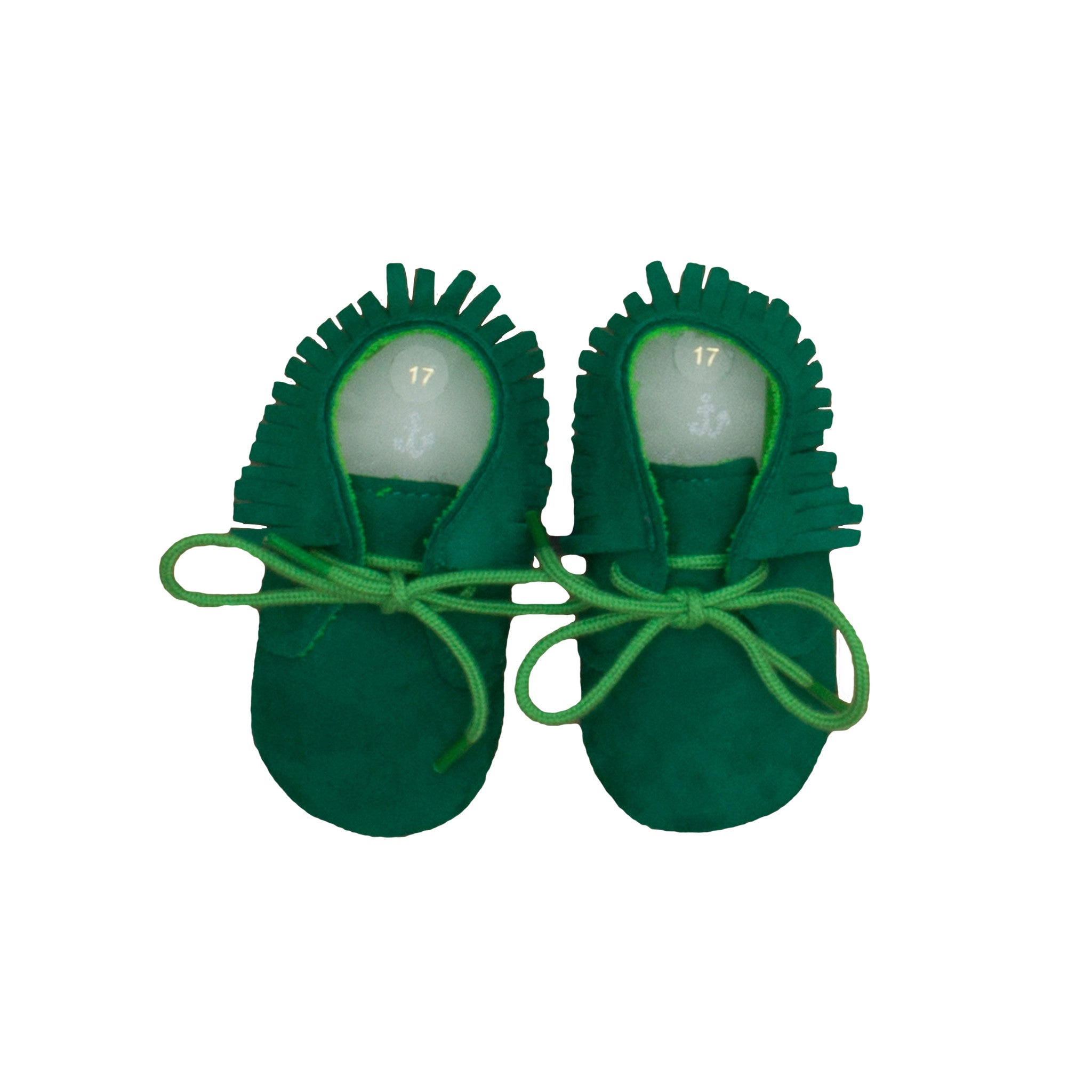 green baby booties