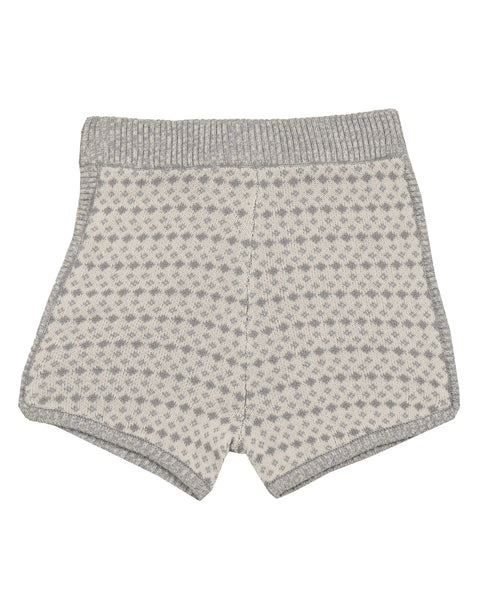 Belati Iris Flower Jacquard Pattern Knit Shorts – Panda and Cub