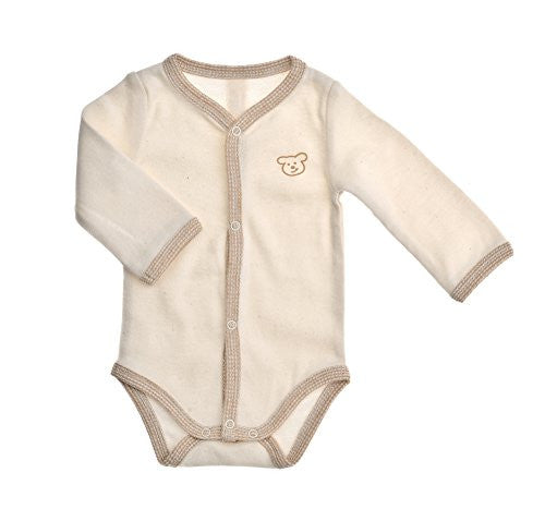 Natura Pura Beige Bear Stripe Body Onesie – Panda and Cub