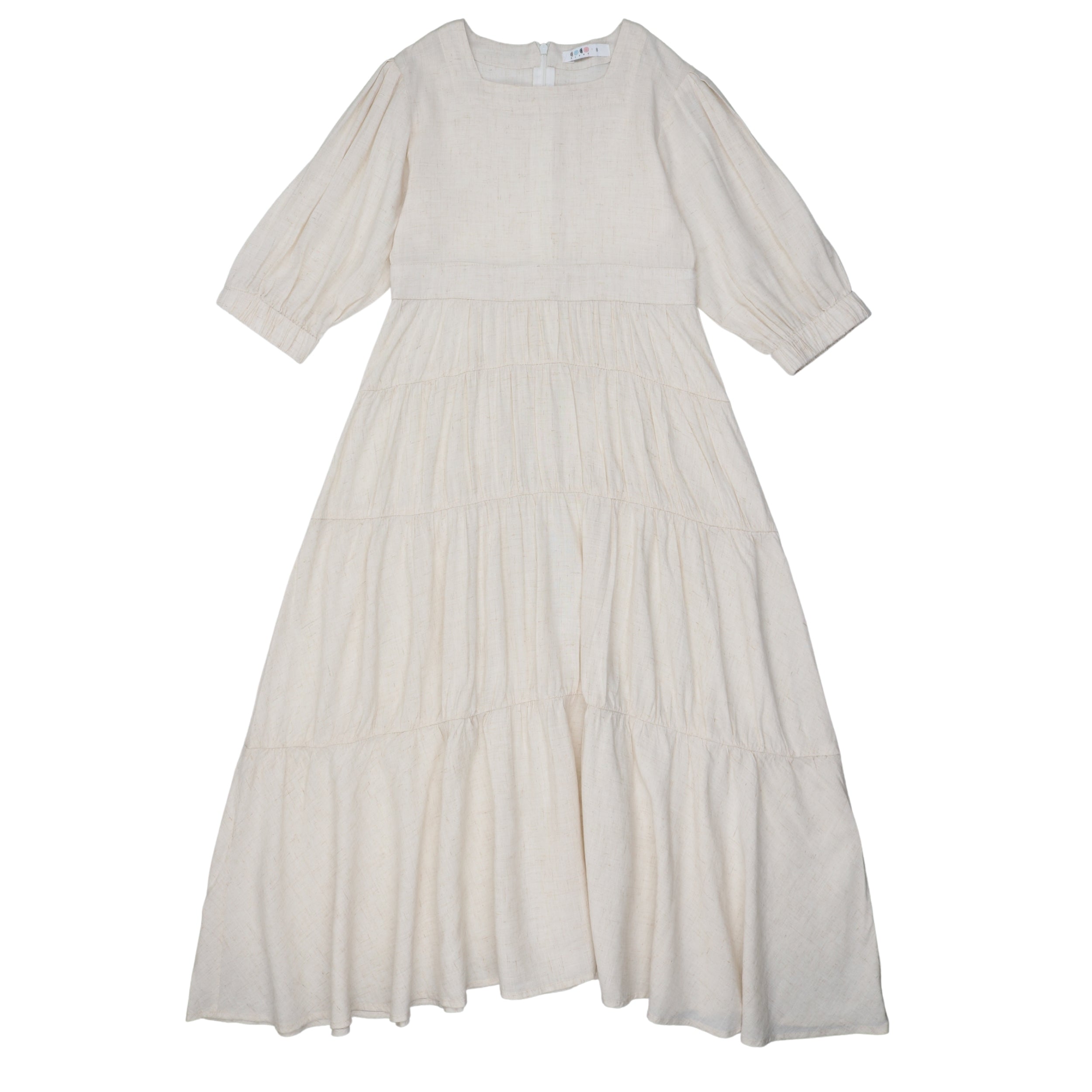 Coco Blanc Flaxy Oat Flowy Linen Dress – Panda and Cub