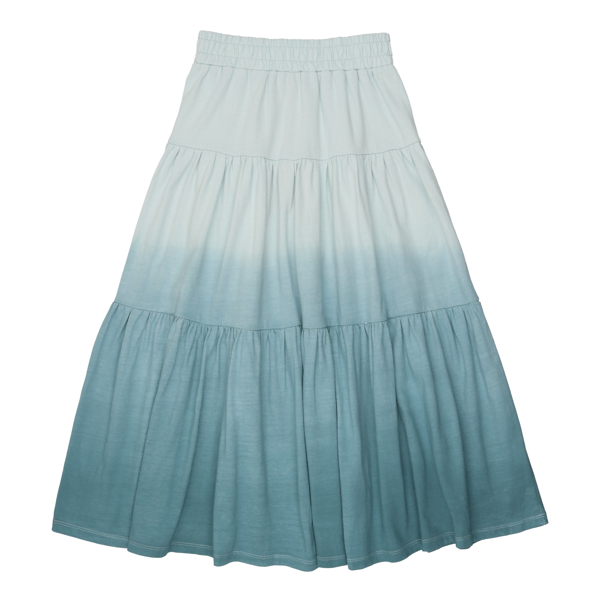 Urbani Blue & White Ombre Peasant Maxi Skirt – Panda and Cub